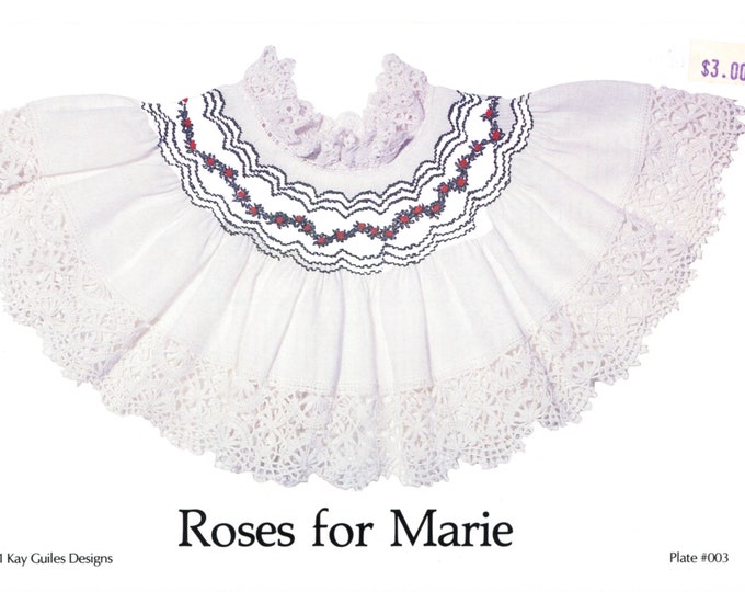 Smocking Plates / Geometric Smocking / Roses For Marie / Smocked Bishop Dress  / Smocked Collar / Vintage Plate /