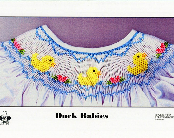 Easter Smocking Plates / Duck Babies / Smocking /Smocked Dress / Smocked Bishop / Smocked Romper / Smocking Plate / CEC Smocking Plates /496