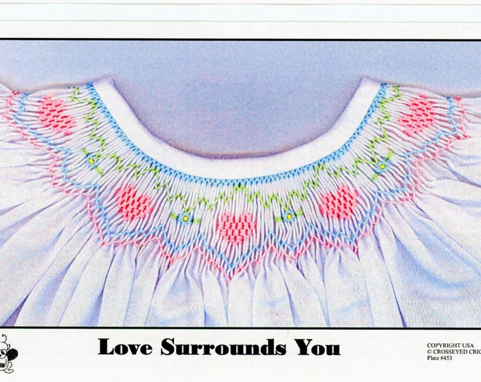 Smocking Plates / Love Surrounds You / Smocking / Smocked Baby Dress / Smocked Bishop / Baby Bishop / Smocking Plate / CEC  453
