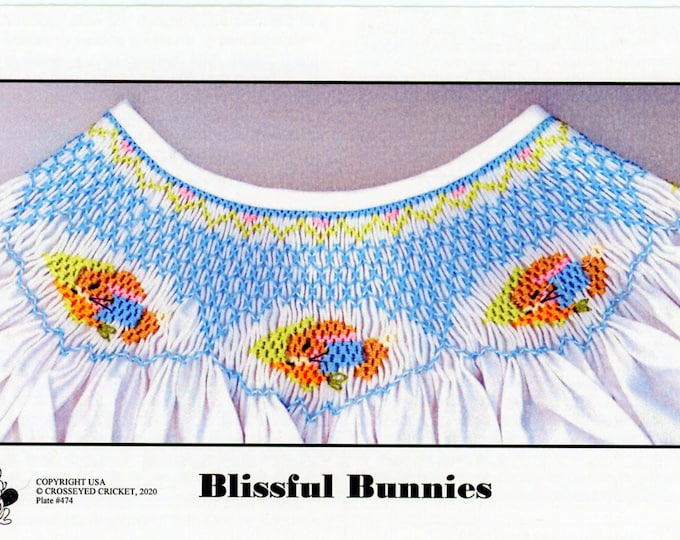 Easter Smocking Plates / Blissful Bunnies / Smocking /Smocked Dress / Smocked Bishop / Smocked Romper / Smocking Plate / CEC Smocking Plates