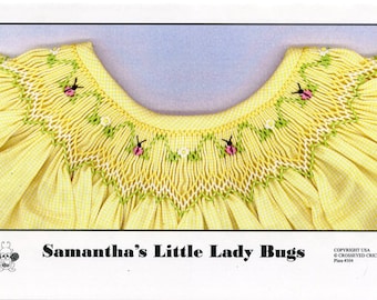 Smocking Plates / Geometric Smocking / Samantha's Little Lady Bugs / Smocked Bishop Dress  / Smocked Romper / Easy / CEC Smocking Plates