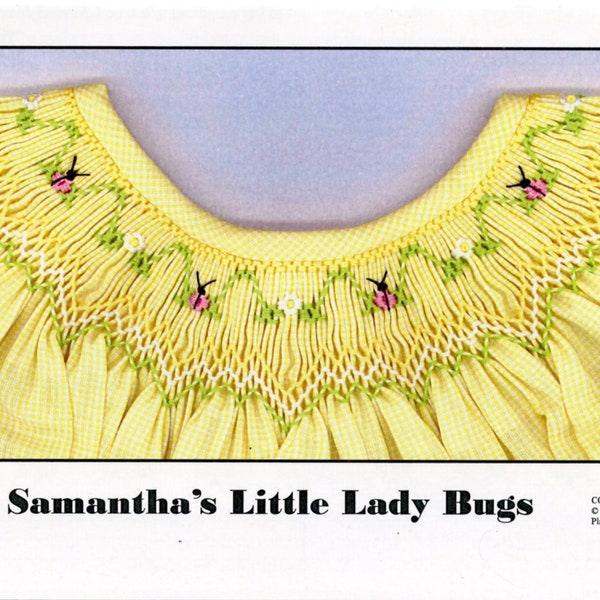 Smocking Plates / Geometric Smocking / Samantha's Little Lady Bugs / Smocked Bishop Dress  / Smocked Romper / Easy / CEC Smocking Plates
