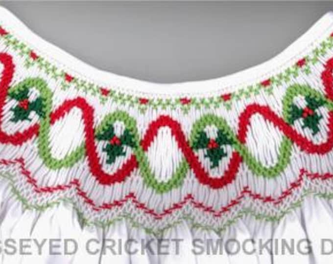 Smocking Plates / Picture Smocking /Holiday Flip /  Bishop Dress / Smocked Christmas Dress / Smocked Romper / CEC Smocking Plates