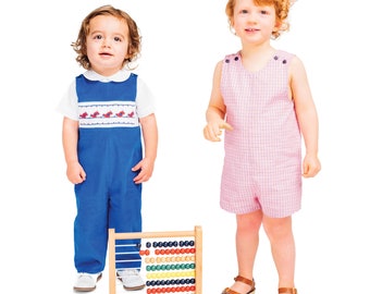 Smocked Romper Pattern / Snap Crotch / Boys or Girls / Overalls / Smocked Overalls / Childrens Corner Pattern / Johnny Pattern /  #260