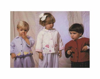 Vintage Pattern / Jacket Pattern / Lined Jacket / Easy / Quilted / Robins Little Jacket / Unisex / Appliqués / Childrens Corner Pattern- 216