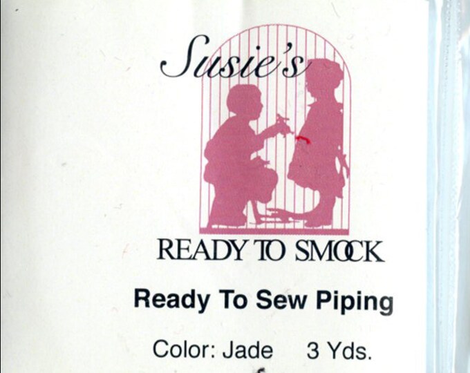 Jade Green Piping / 3 Yard Package / Green Mini Piping / Piping for Childrens Clothes / Mini-Piping / Cording 1/8" / Overall width .5"