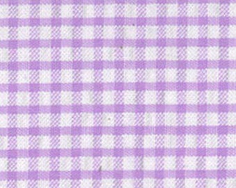 Lavender Seersucker Fabric / Gingham Seersucker / by Fabric Finders 60" Wide