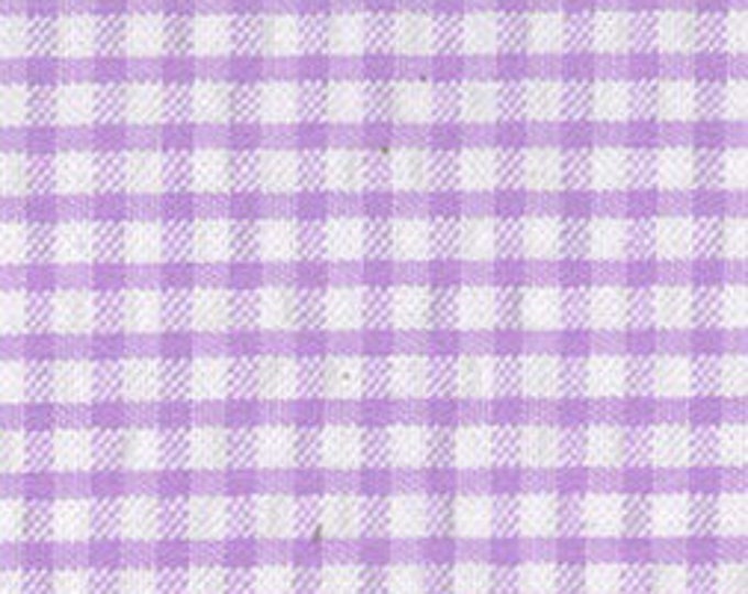 Lavender Seersucker Fabric / Gingham Seersucker / by Fabric Finders 60" Wide