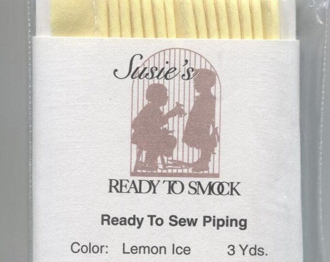 Lemon Ice Mini Piping / 3 Yard Package / Yellow Mini Piping / Piping for Childrens Clothes / Mini-Piping / Cording 1/8" / Overall width .5"