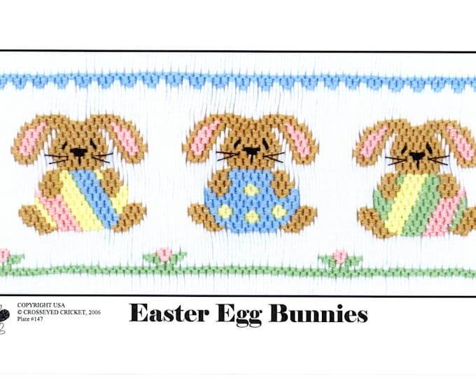 Easter Smocking Plates /Smocking /Smocked Dress / Easter Outfit / Smocked Romper / Smocking Plate / Easter Egg Bunnies / CEC Smocking Plates