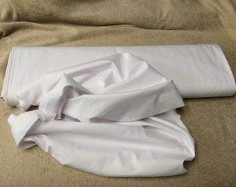 Poly Cotton Broadcloth / White / Heirloom Fabric / Smocking Fabric / Christening Dress / Layette / Embroidery /  60" W / Fabric Finders /