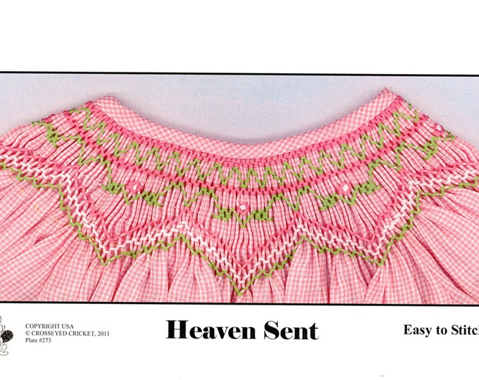 Smocking Plates / Geometric Smocking /Heaven Sent / Smocked Bishop Dress  / Smocked Romper / Easy / CEC Smocking Plates / 273