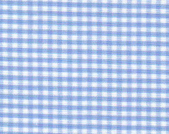 Gingham/ Sky Blue Gingham / Small Gingham / 1/16" Gingham / 100% Cotton / 60" wide / Fabric Finders /