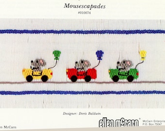 Smocking Plates / Smocking / Smocked Dress / Smocking Design / Smocked Romper / Mousecapades /  Cars / Boys / Ellen McCarn