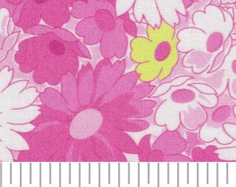 Fabric / Flower Print / Pink Flowers / Smocking Fabric / Dress Fabric / Quilt Fabric /  100% Cotton / 60" W / FF 2370