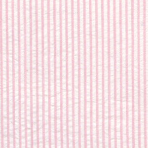 Seersucker Pink &White Stripe Fabric by Fabric Finders 60" wide