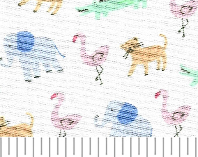 Safari Animal Fabric / Smocking Fabric  / Quilt Fabric  / 100% Cotton / Bubble / Pants / Dress /Fabric Finders Print #2642