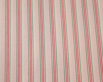 Christmas / Classic Christmas Stripe / Christmas Fabric / Stripe Fabric / Red & Green Fabric /  Noel from Nashville Cotton