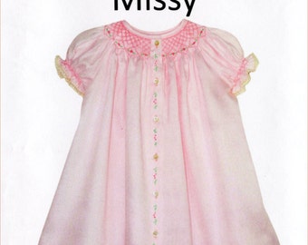 Childrens Corner Pattern / Smocked Dress Pattern / Smocked Daygown pattern / Missy Pattern / Daygown / by Childrens Corner  #3A