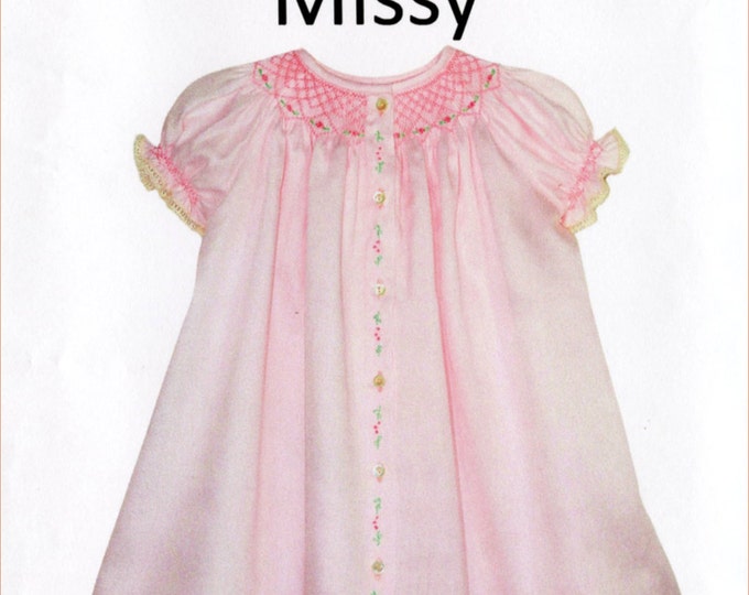 Childrens Corner Pattern / Smocked Dress Pattern / Smocked Daygown pattern / Missy Pattern / Daygown / by Childrens Corner  #3A