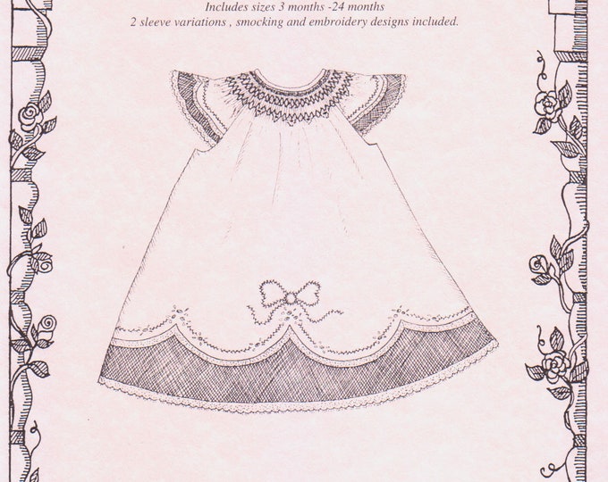 Heirloom Dress Pattern / Smocked Bishop / Madeira Hem / Lace Insertion / Puffed and Angel Sleeve / Embroidery / Primrose Lane / Baby Brook