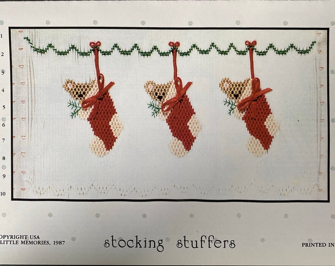 Christmas Smocking Plates /Smocking / Smocked Dress / Vintage Smocking Design / Christmas Dress / Smocked Romper / Ski Follies