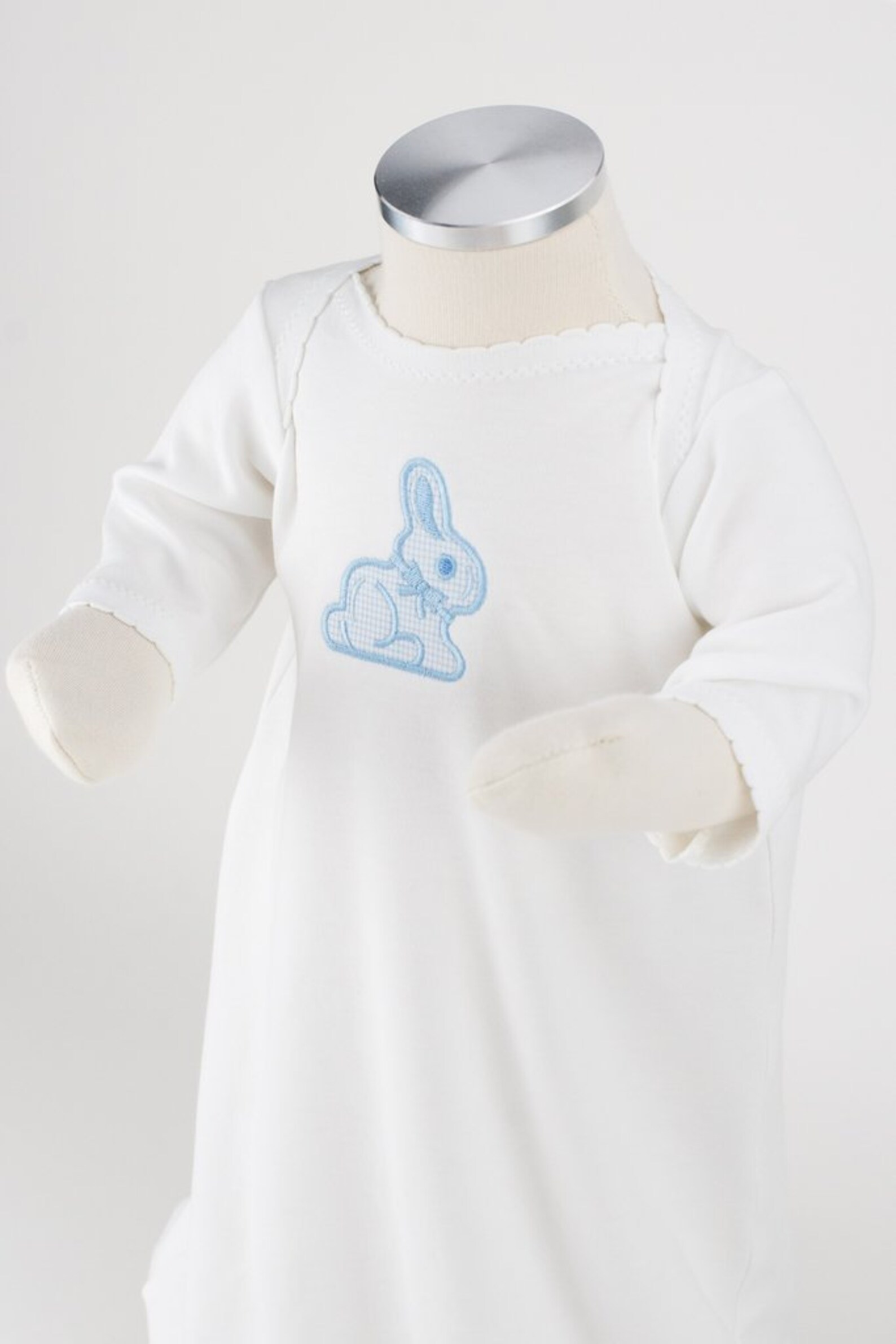 Childrens Corner / Bunny Knit Nightie / Baby Layette / Etsy