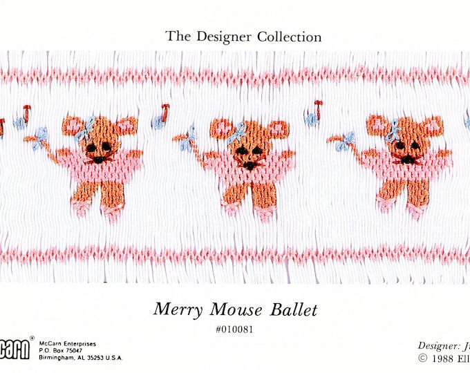 Smocking Plates / Smocking / Smocked Dress / Smocking Design / Smocked Romper / Merry Mouse Ballet / Ellen McCarn