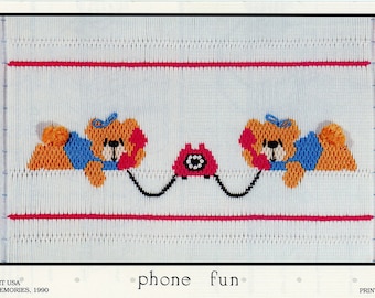 Smocking Plates / Picture Smocking  / Smocked Dress or Romper / Stacked Design / Inset / phone fun / Little Memories Smocking Plates