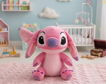 Peluche angelo / Personaggio rosa di Lilo Stitch / Morbido e coccoloso animale di peluche