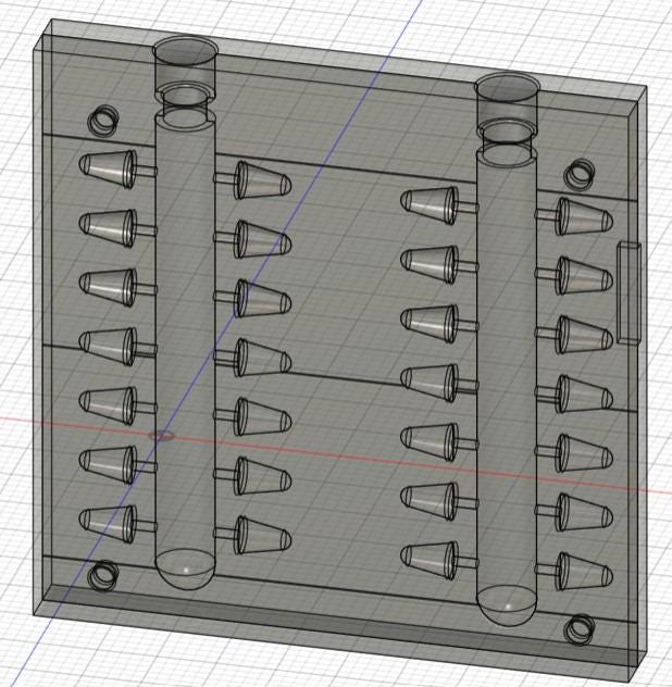 Senko Tip Injection Mold (3D Print File) — 28‑cavity Soft Plastic Mold ...