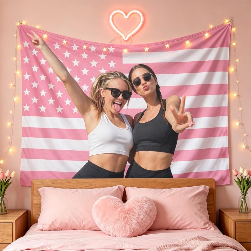 Pink Flog Custom Pink America Flag - Etsy