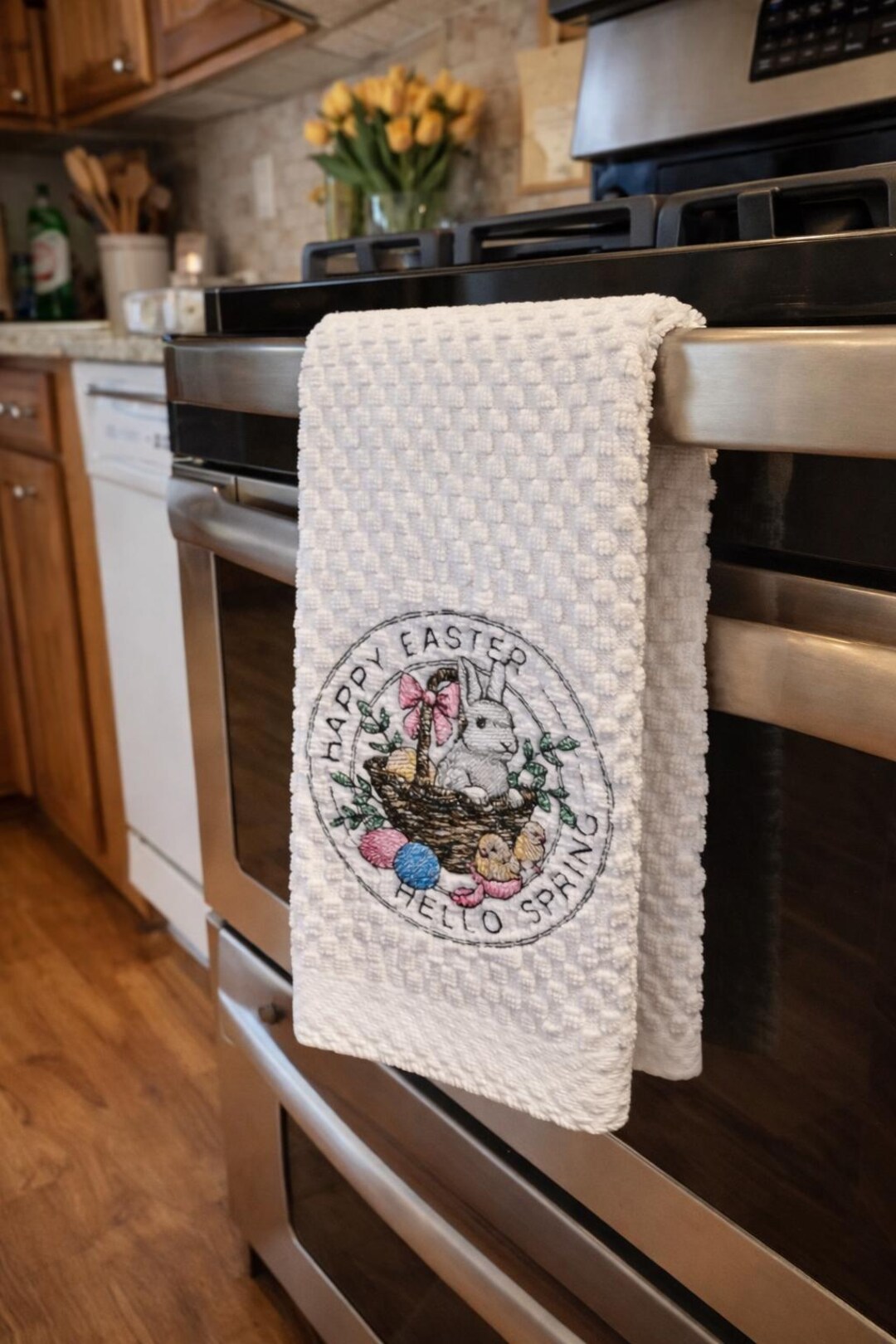 Happy Easter, Hello Spring Hand Towel - Etsy