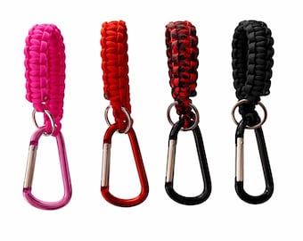 Mosquetón táctico EMS Paracord con clip de goteo para suero intravenoso