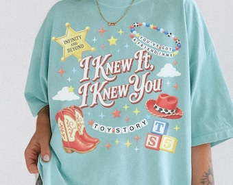 Vintage I Knew It I Knew You Shirt, Retro Cowgirl Boots Graphic Tee, Trendy Toy Story 5 Shirt, You've Got A Friend In Me Shirt