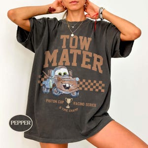 Vintage Tow Mater Shirt, Disney Cars Mater Tee, Piston Cup Racing Series Graphic Shirt, Retro Pixar Cars T-Shirt, Disney Family Trip Gift image 2