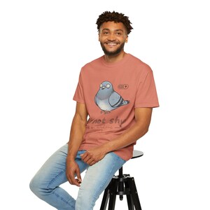 Socially Awkward Pigeon Shirt | I'm Not Shy I'm Just On Airplane Mode | Funny Introvert Gift | Quirky Derpy Bird | Wholesome Bird Lover Tee image 14