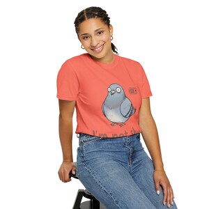 Socially Awkward Pigeon Shirt | I'm Not Shy I'm Just On Airplane Mode | Funny Introvert Gift | Quirky Derpy Bird | Wholesome Bird Lover Tee image 12