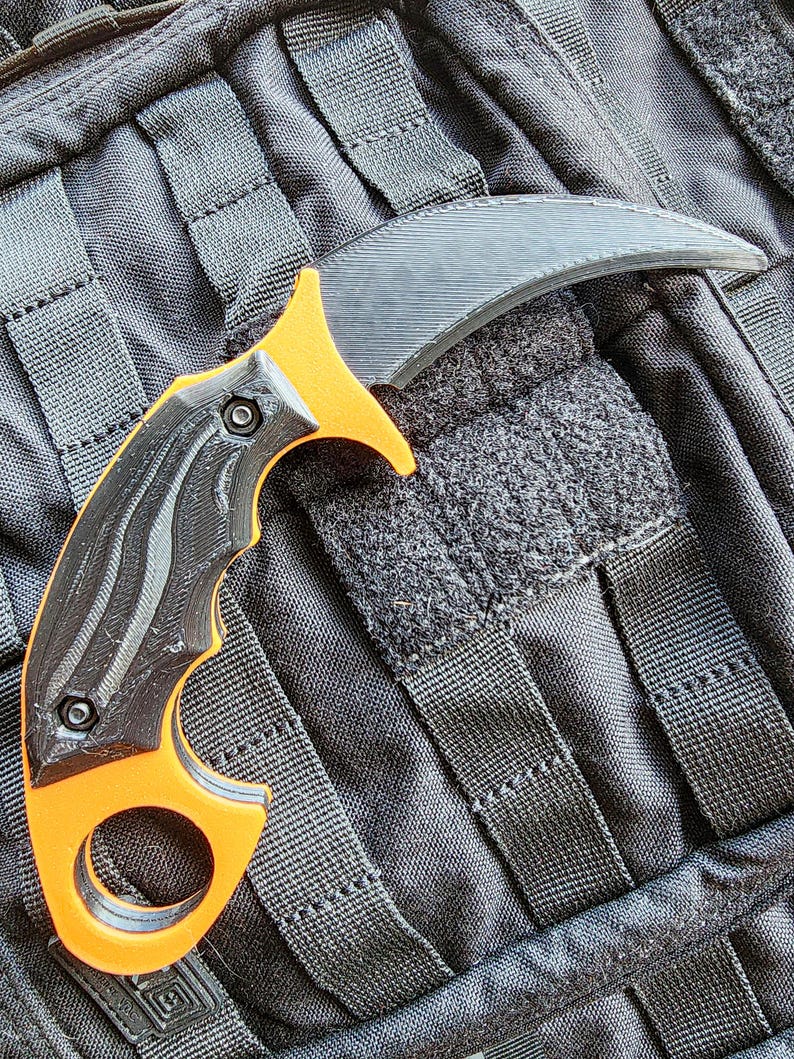 Karambit Style Training Prop – 3D Printed Pretend Play & Cosplay ...