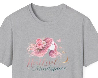 Camiseta Next Level Mindspace • Camiseta de mujer con estampado floral • Camiseta con estampado de energía positiva