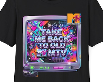 Camiseta retro estilo MTV de los años 20 / Camiseta nostálgica de la televisión musical (100% algodón)
