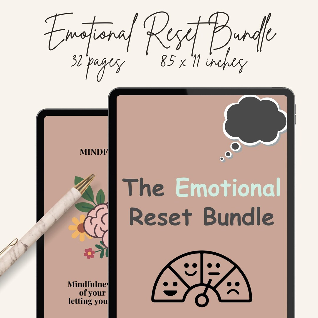 Emotional Reset Journal | Mental Health Workbook | Daily Reflection and ...