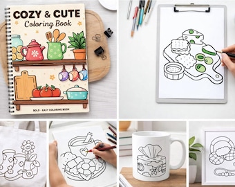 Libro para colorear y con momentos acogedores: Escenas cotidianas llenas de fantasía (Descarga digital)