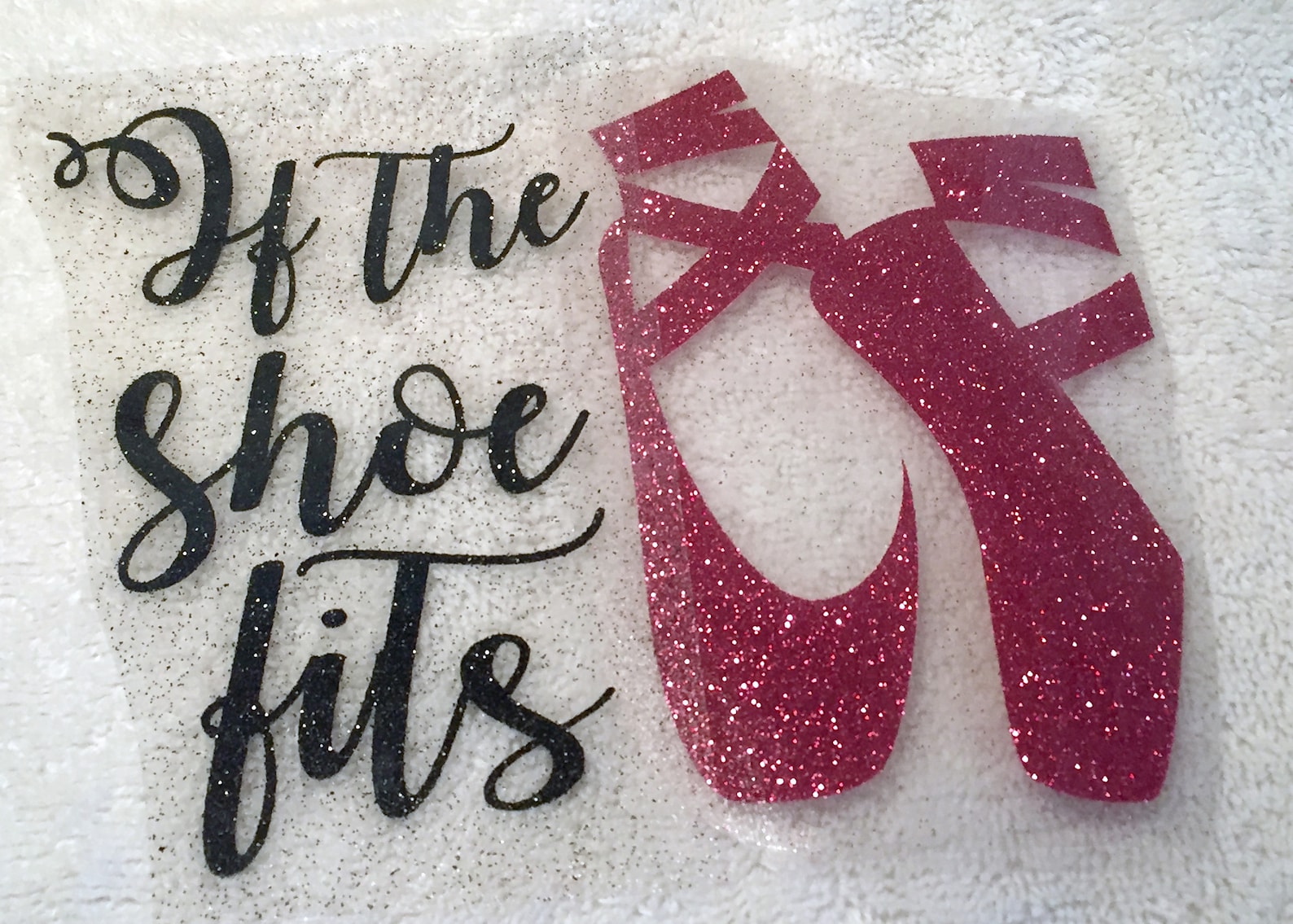 if the shoe fits - iron on heat transfer vinyl, ballet, dance iron on - free shipping!