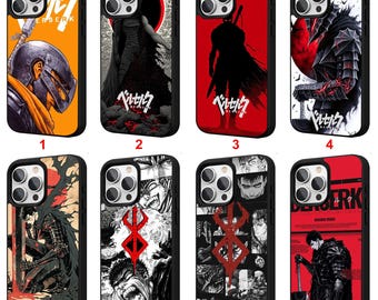 Custodia per iPhone con tema Berserk Guts Anime Manga per iPhone 11 12 13 14 15 16 17 Pro Max Plus Air, cover protettiva personalizzata per telefono #D