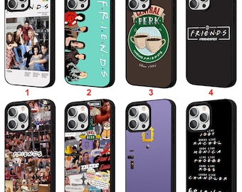 Custodia per iPhone con tema Friends per iPhone 11 12 13 14 15 16 17 Pro Max Plus Air, cover protettiva personalizzata #B