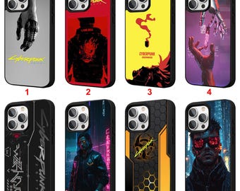 Custodia per iPhone Cyberpunk 2077 per iPhone 11 12 13 14 15 16 17 Pro Max Plus Air, cover protettiva personalizzata per telefono #C