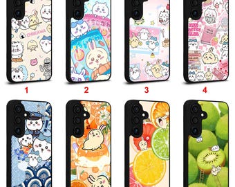 Cover per telefono Samsung Galaxy S22 S23 S24 S25 S26 Plus Ultra Note 10 20 Z Fold Flip Series personalizzata con Momonga Chiikawa Manga #C