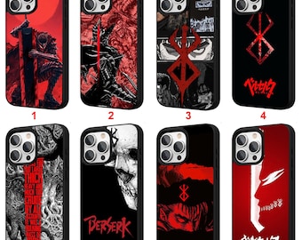 Custodia per iPhone Berserk Guts Anime Manga per iPhone 11 12 13 14 15 16 17 Pro Max Plus Air Cover protettiva personalizzata per telefono #B