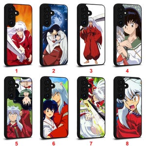 Puede incluir: Ocho fundas negras para teléfono con imágenes de personajes de la serie de anime Inuyasha. Cada funda muestra una ilustración diferente y colorida. Perfectas para los fans del anime, estas fundas personalizan el teléfono.